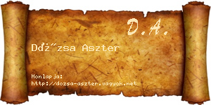 Dózsa Aszter névjegykártya